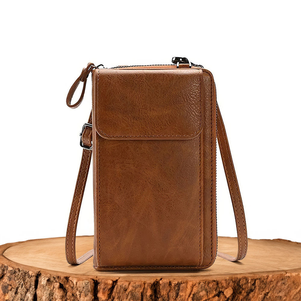 Nicole Chic Compact Purse shown in full-grain leather