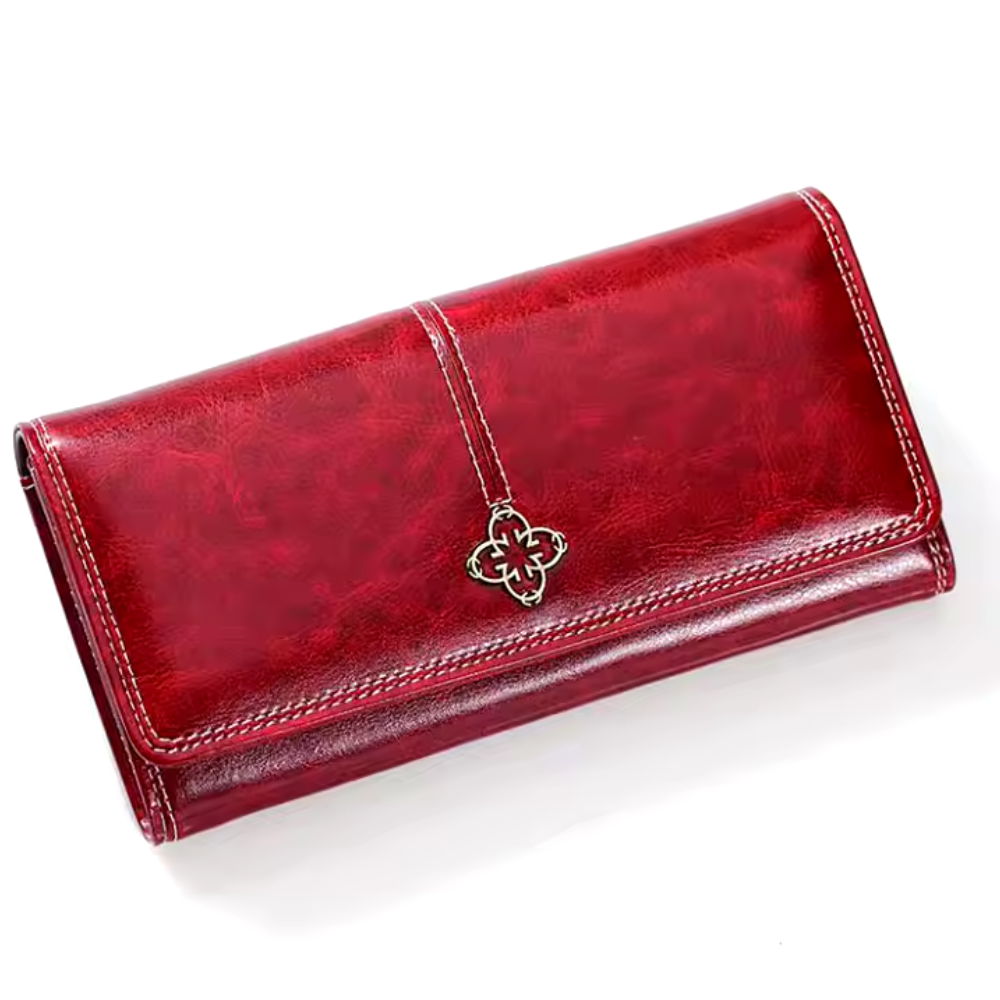Eva Bifold Wallet shown in full-grain leather